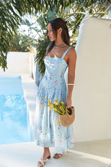 Whimsical Charm Maxi Dress Blue