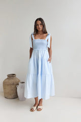 So Far So Long Maxi Dress Blue
