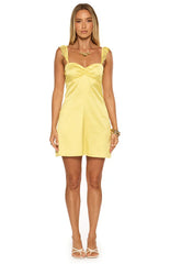 Raph Yellow Party Mini Dress