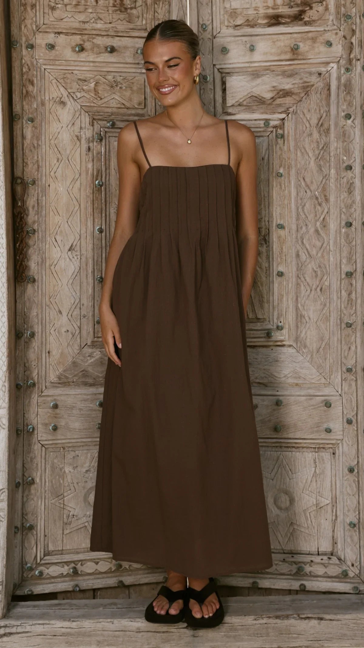 Stayla Maxi Dress - Chocolate