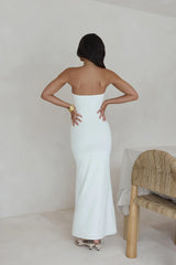 Sandy Stars Strapless Maxi Dress White