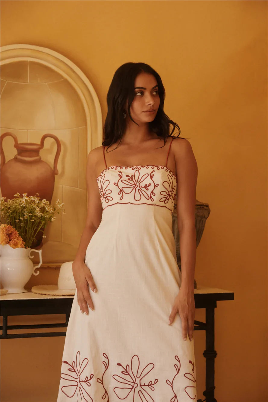 Soft Horizon Maxi Dress Beige