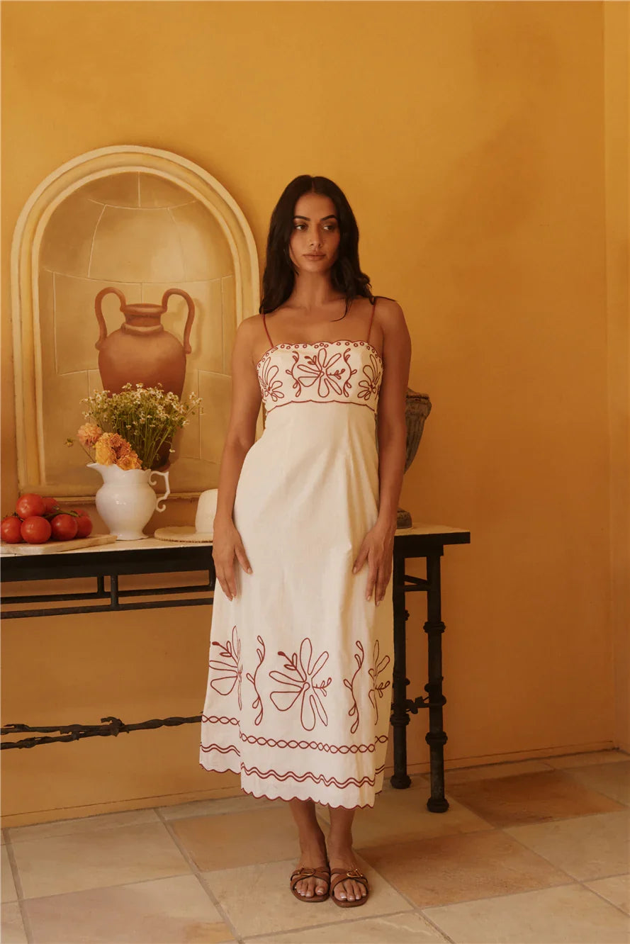 Soft Horizon Maxi Dress Beige