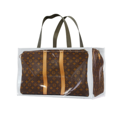TITA ELVIE duffle Grocery Bag, brown  canvas, large